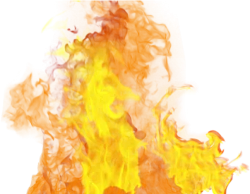 a fire on a white background