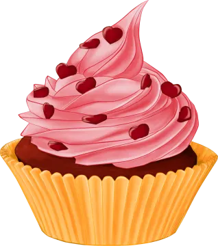 a cupcake with pink frosting on top
