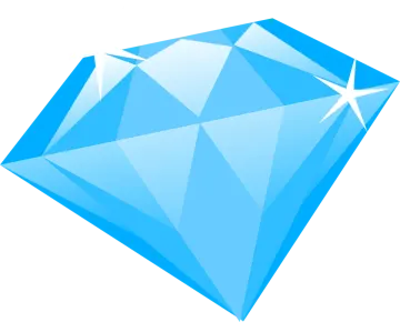 a blue diamond on a white background