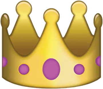 a crown with purple dots on it