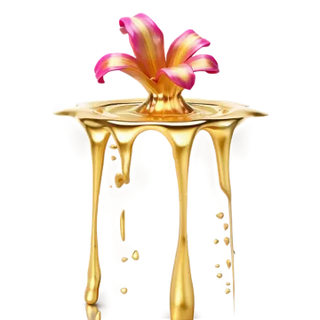 a flower that is dripping out of liquid