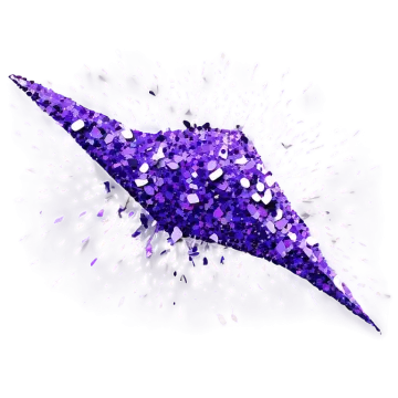 a purple and black glitter bat with a white background