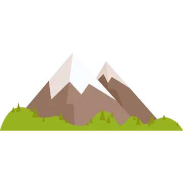 a mountain with trees and mountains in the background