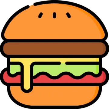 a hamburger with cheese and tomato on it