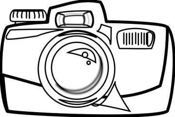 a drawing of a camera