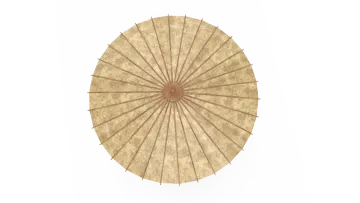 the umbrella is made of wood