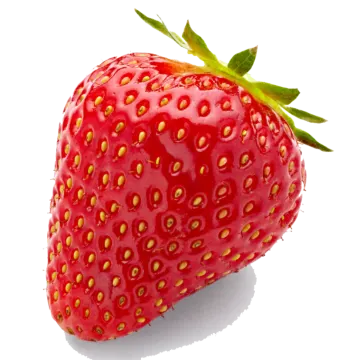 a strawberry on a white background