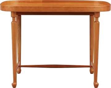 a wooden table on a white background