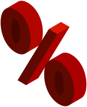 an image of a red percentage sign
