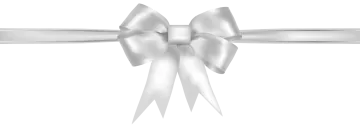 a white ribbon with a bow on it