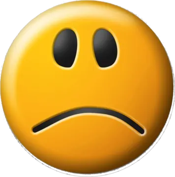 a yellow smiley face with a sad expression