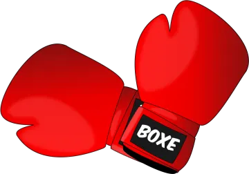 a pair of red boxing gloves