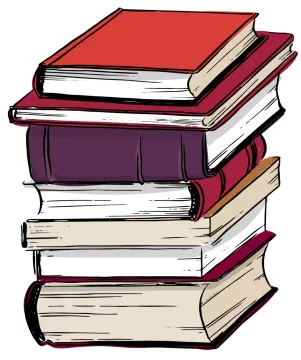 a stack of books