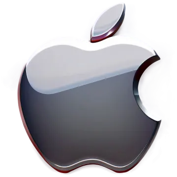 an apple logo on a white background