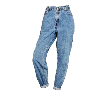 a pair of jeans on a white background