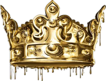 a gold crown on a white background
