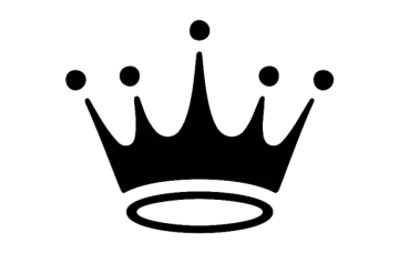 a black crown on a white background