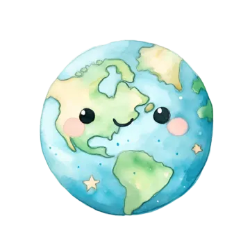 a watercolor drawing of the earth with stars on it