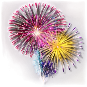 multi colored fireworks