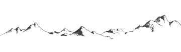 a black and white drawing of mountains