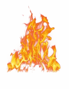 fire flames on a white background