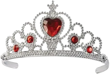 a crown with red stones on it
