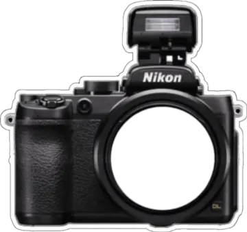 a camera with the nik logo on it
