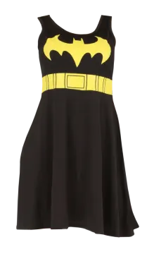 a black and yellow batman dress