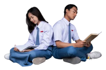 a man and woman sitting on the floor reading books
