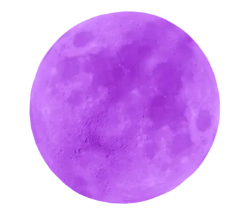a purple moon on a white background