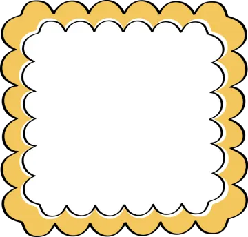 a yellow and white frame