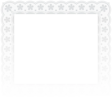 a white lace frame with flowers on it