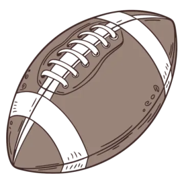 a football ball on a white background