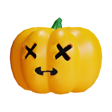 an orange pumpkin with a face drawn on it