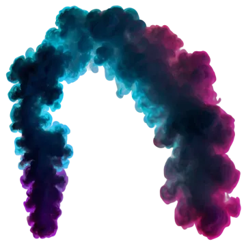 purple and blue smoke