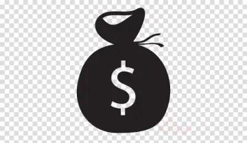 a bag of money on a transparent background