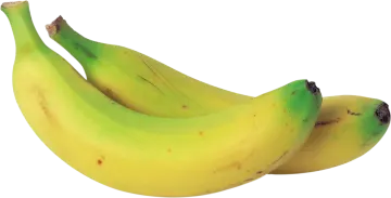a couple of bananas on a white background
