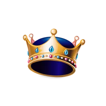 a gold crown with jewels on it