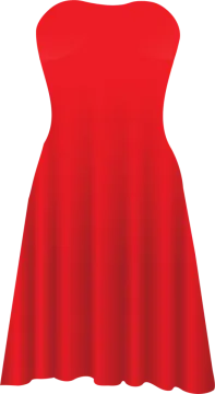 a red dress on a white background