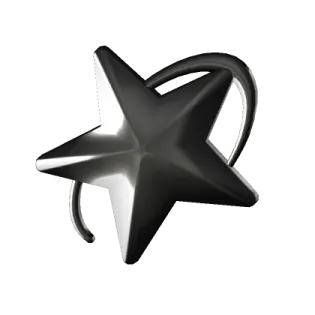 a black and white star on a white background