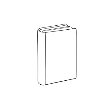 a black and white line drawing of a book