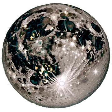 an image of the moon with stars