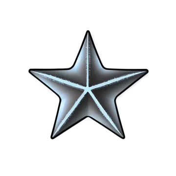a black and white star on a white background