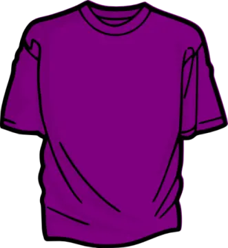 a purple t - shirt