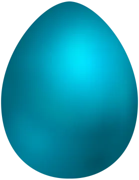 a blue egg on a white background