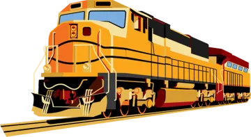 an image of a train on the tracks