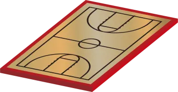 an illustration of a basketball court