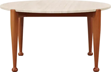 a round marble top side table