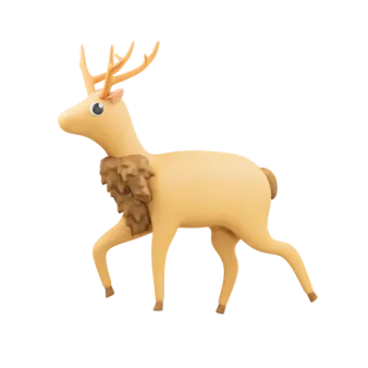 a deer with ants on it's back