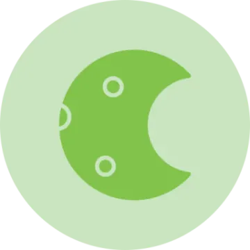 a green circle with the letter c on it